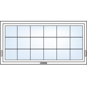 Colonial grill pattern, awning windows