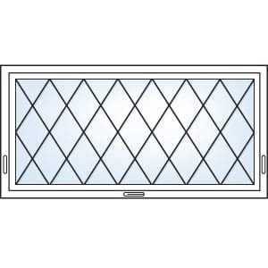 Diamond grill pattern, awning windows