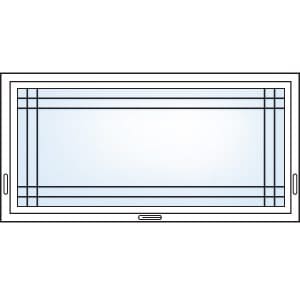 Double Prairie grill pattern, awning windows