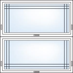 Double Perimeter grill pattern, awning windows