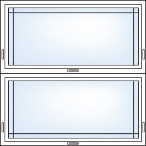 Perimeter grill pattern, awning windows