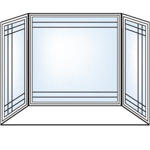 Bay Double Perimeter grill pattern, bay windows