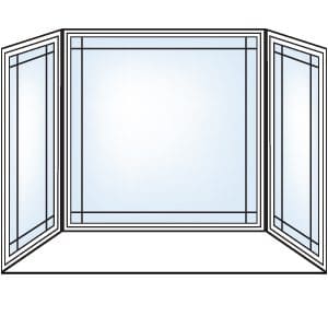 Bay Prairie grill pattern, bay windows