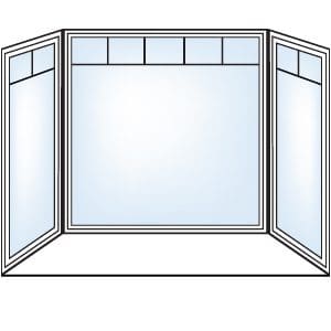 Bay Victorian grill pattern, bay windows