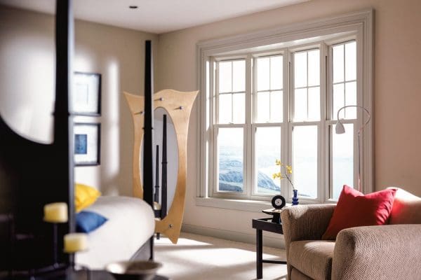 Bay windows in Central Florida bedroom