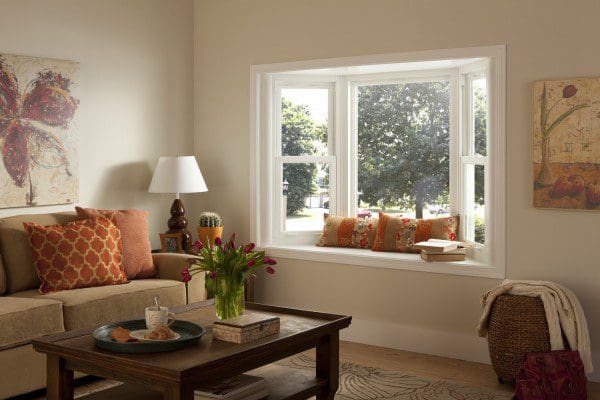 Bay windows in Central Florida living room