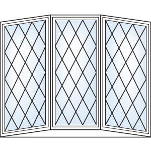 Bow Diamond grill pattern, bay windows