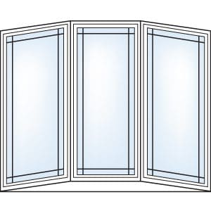 Bow Prairie grill pattern, bay windows