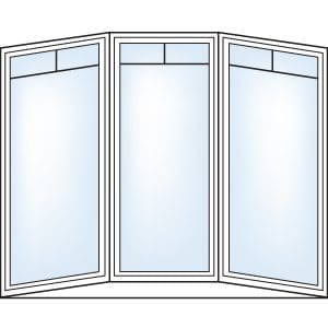 Bow Victorian grill pattern, bay windows