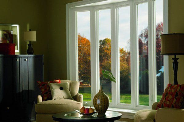 Bow windows in Central Florida living room