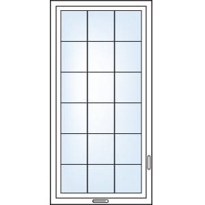 Colonial grill pattern, casement windows