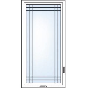 Double Prairie grill pattern, casement windows