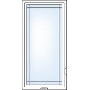 Prairie grill pattern, casement windows