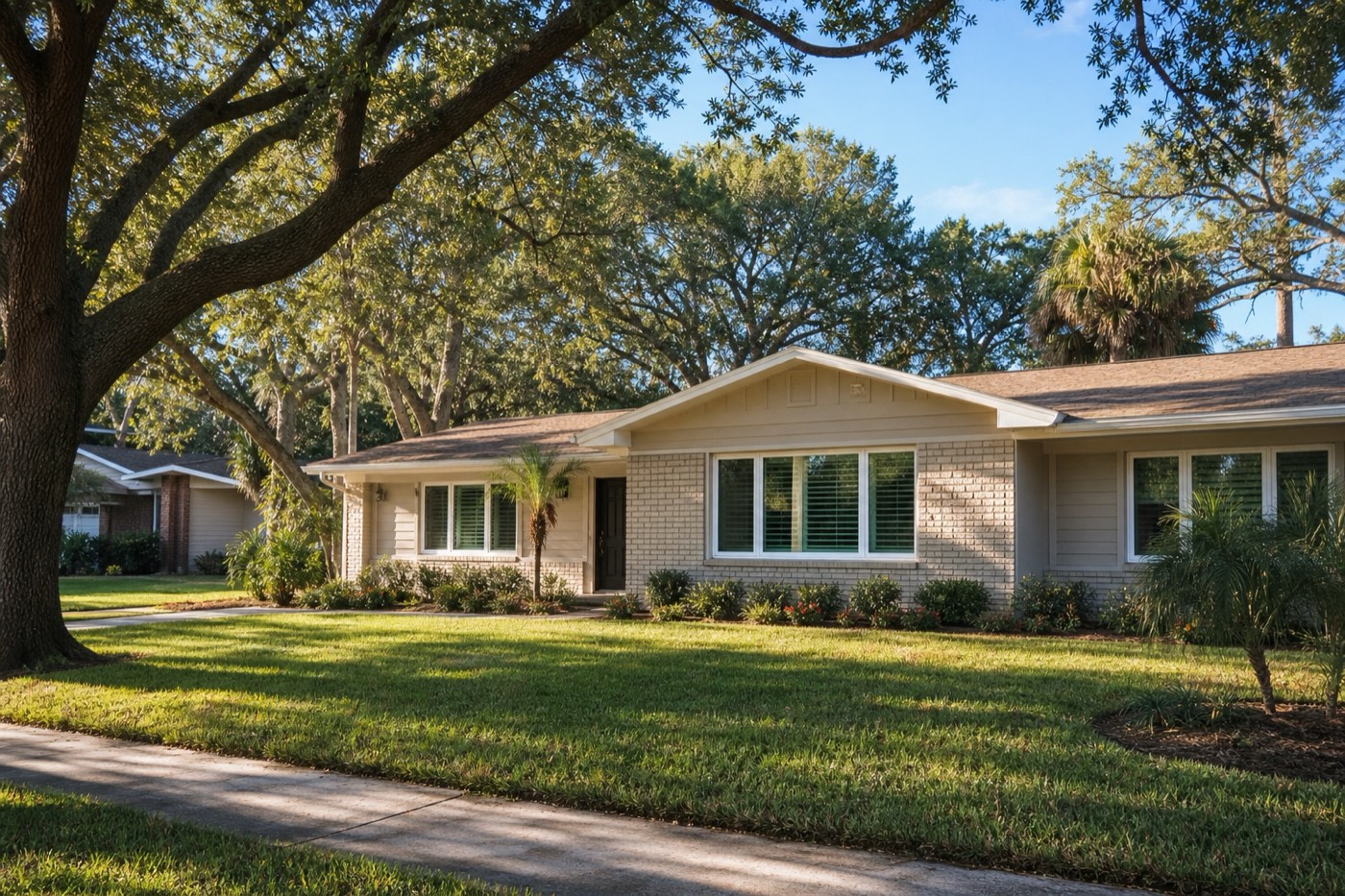 An Altamonte Springs home shaded by mature oaks