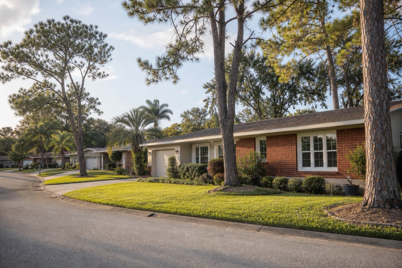 A brick ranch home in a Casselberry neighborhood