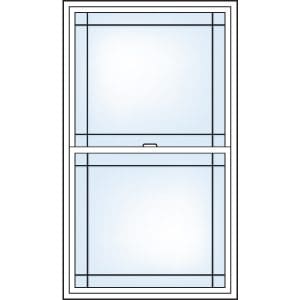 Prairie grill pattern, single hung windows