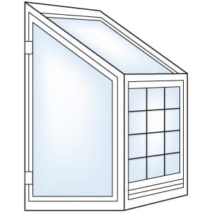 Colonial grill, garden window casement panels