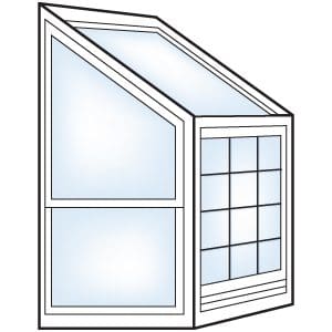 Colonial grill, garden window single hung panels