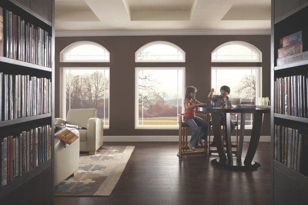 Geometric windows in Central Florida kitchen