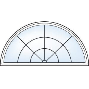Double Sun Starburst grill pattern, geometric windows