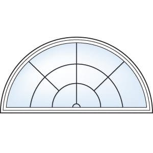 Double Sunbar grill pattern, geometric windows