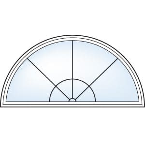 Sun Starburst grill pattern, geometric windows