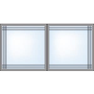Double Perimeter grill pattern, picture windows