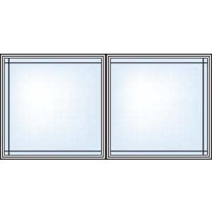 Perimeter grill pattern, picture windows