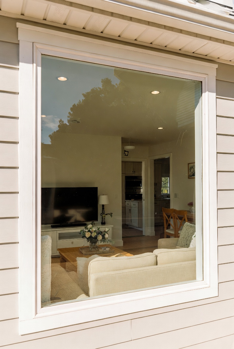 Picture window interior view, Central Florida home