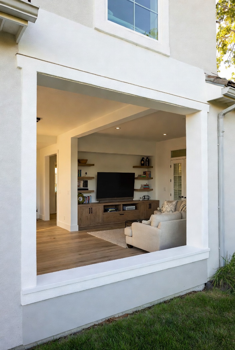 Picture window exterior view, Central Florida home