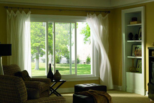 Slider windows in Central Florida living room
