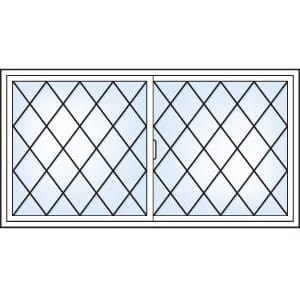 Diamond grill pattern, slider windows