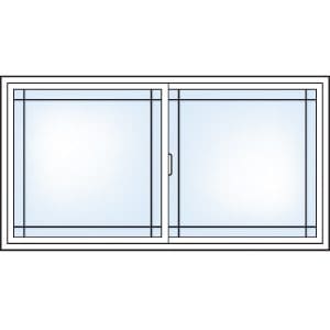 Prairie grill pattern, slider windows