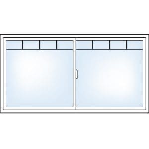 Victorian grill pattern, slider windows